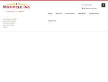 Tablet Screenshot of motimele.co.za